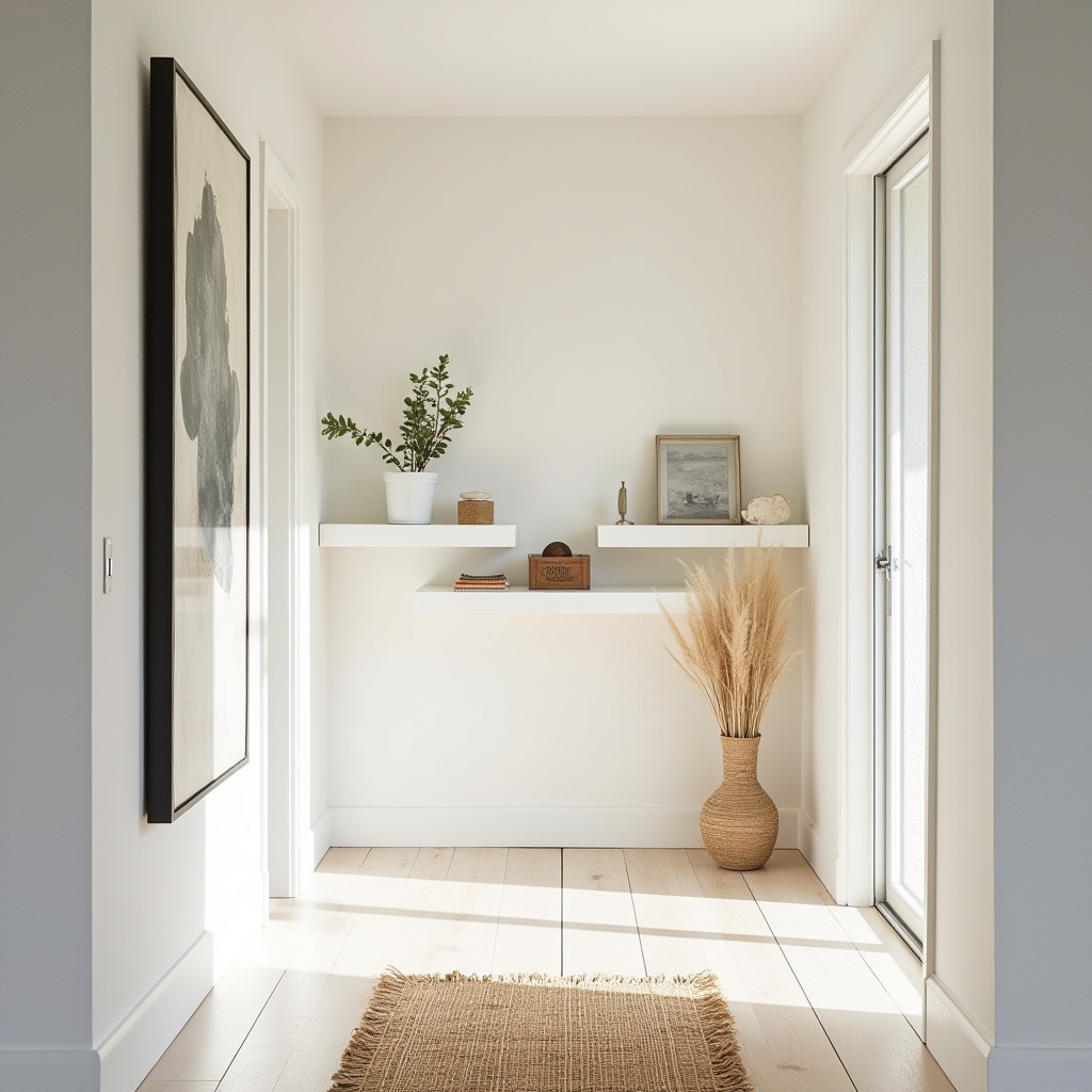 Abstract art in California hallway