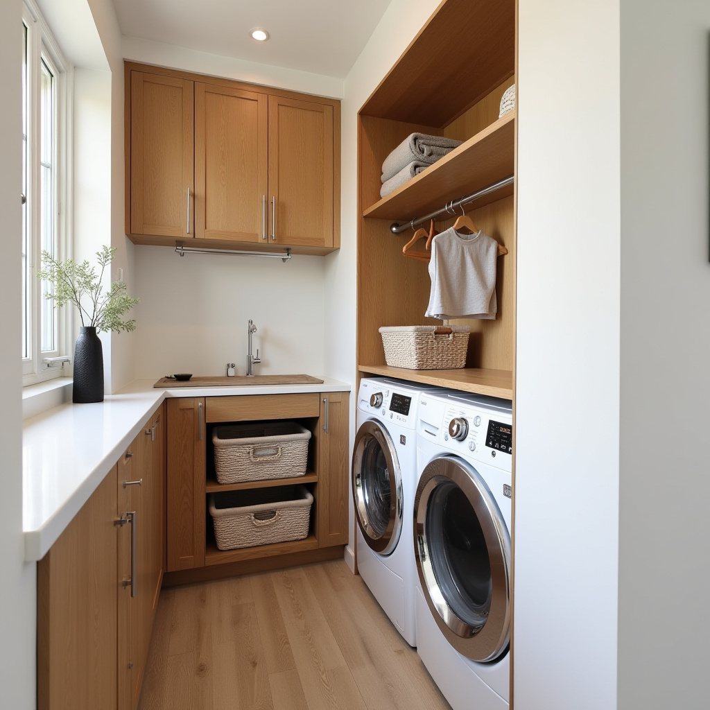 under-stair laundry room conversion