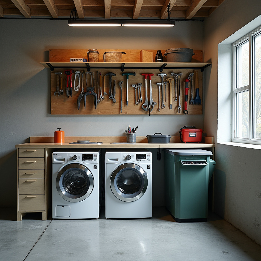 garage-adjacent laundry room