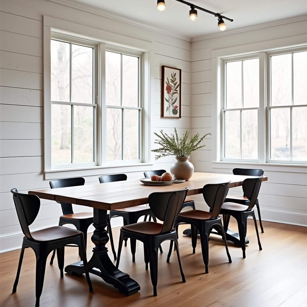modern farmhouse rustic dining room