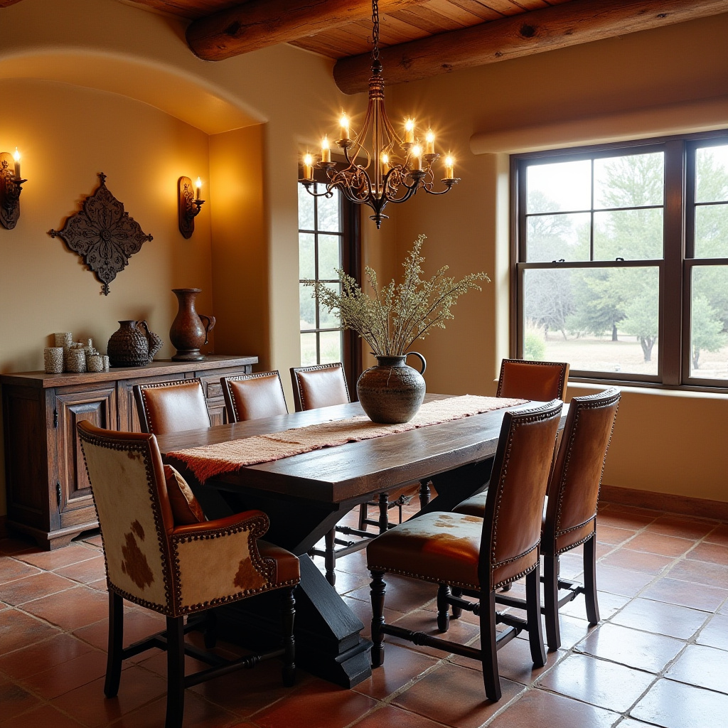 southwestern rustic dining room