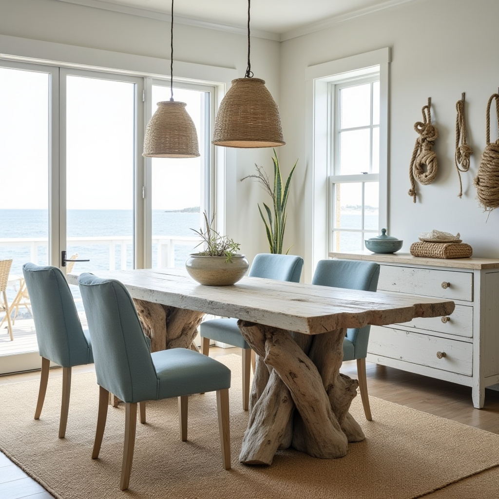 coastal rustic dining room