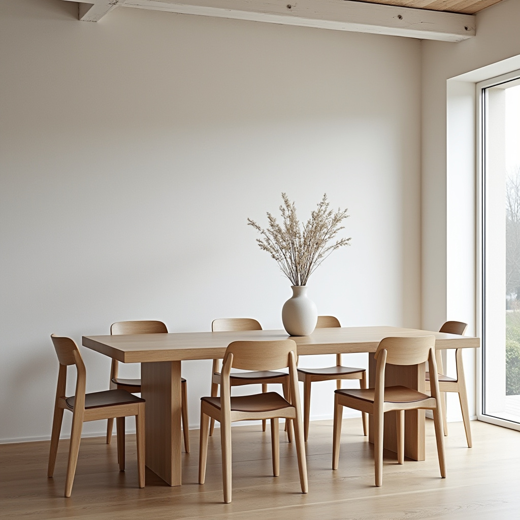 minimalist rustic dining room