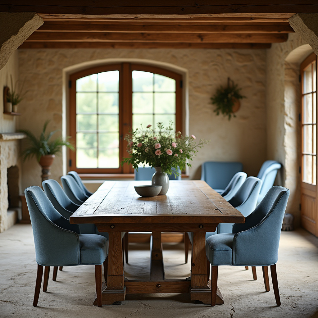 french countryside rustic dining room