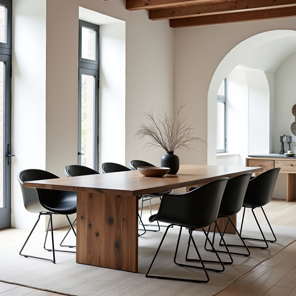 modern rustic dining room