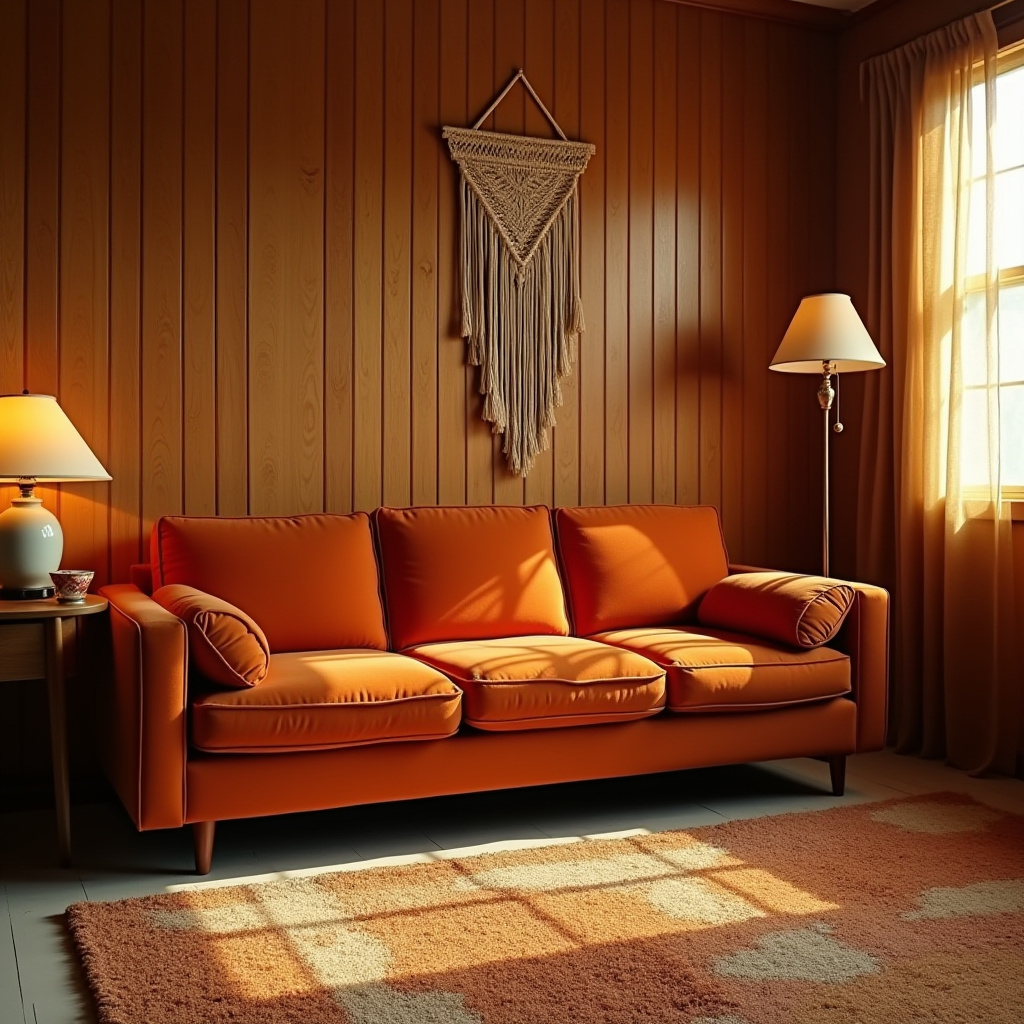 red couch living room 31