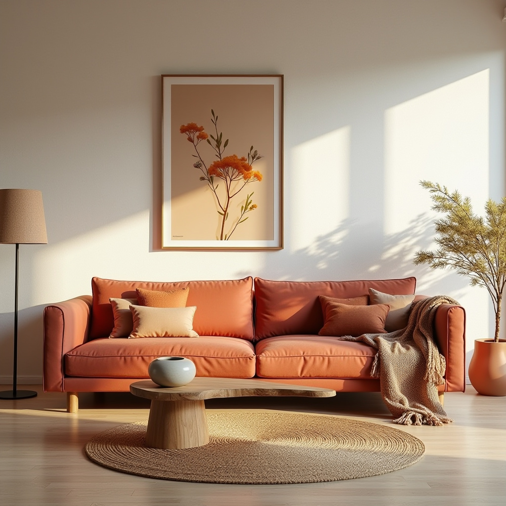 red couch living room 39