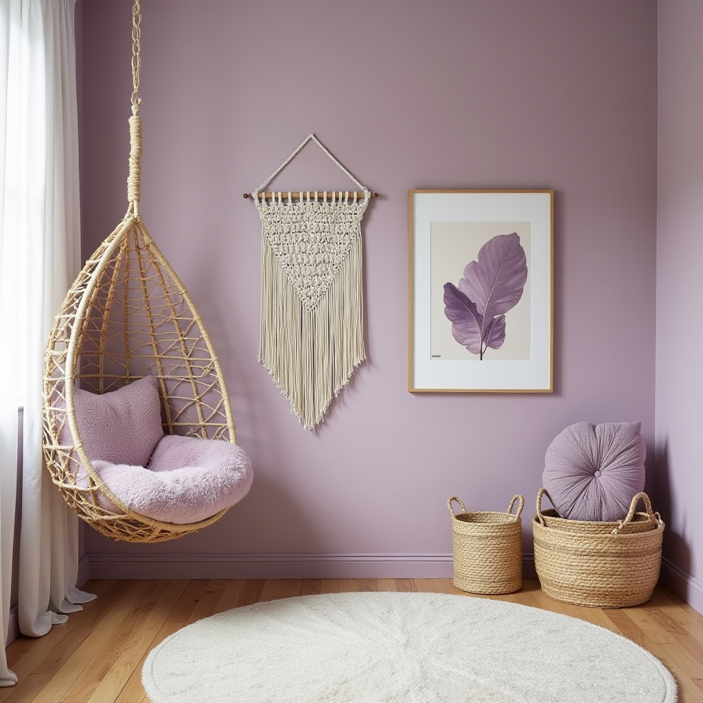 bohemian dusty mauve nursery
