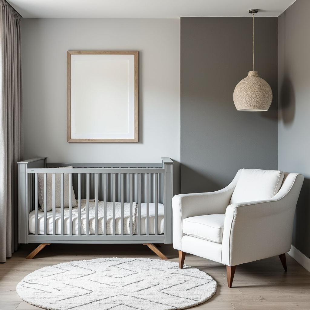 monochromatic nursery decor
