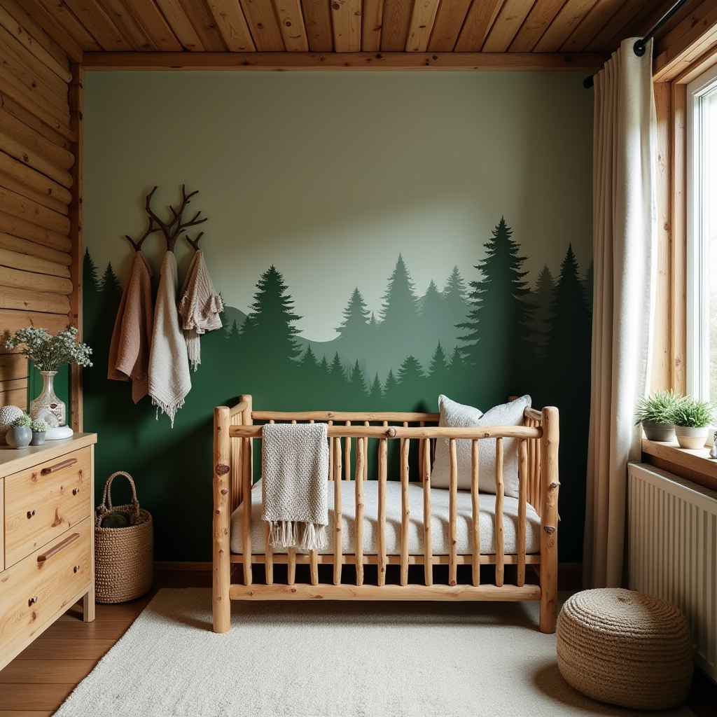 rustic woodland nursery decor