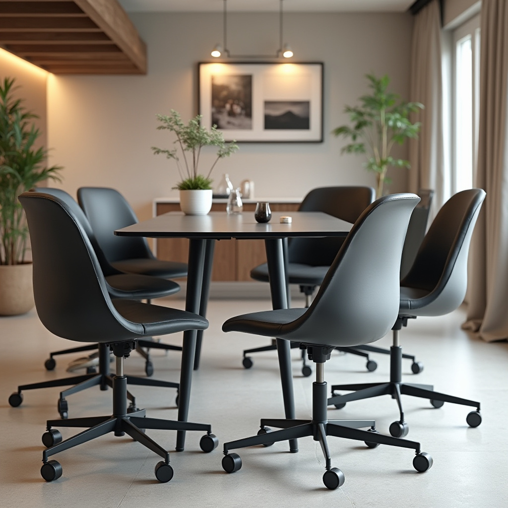 height-adjustable modern dining chairs