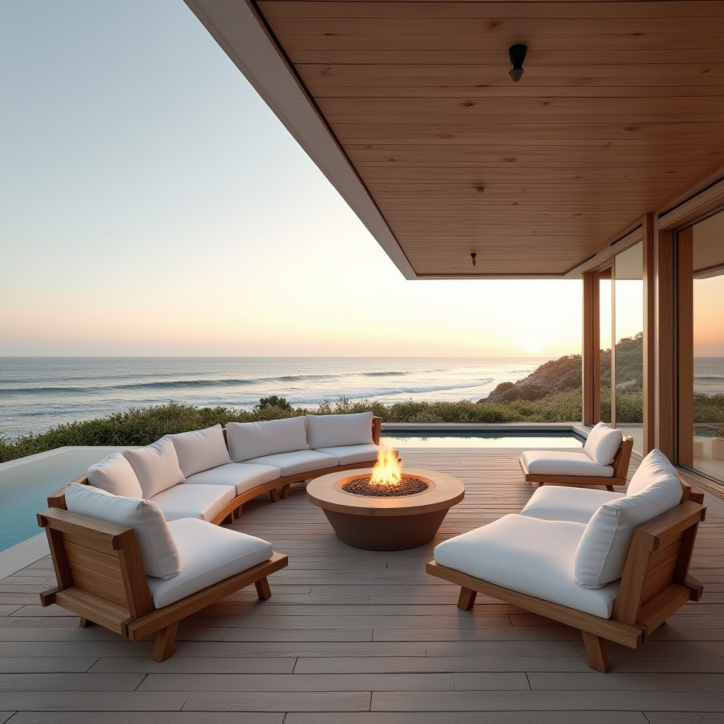 luxury beach house outdoor deck