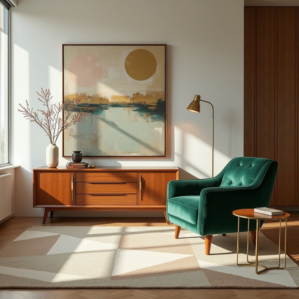 mid-century modern living room