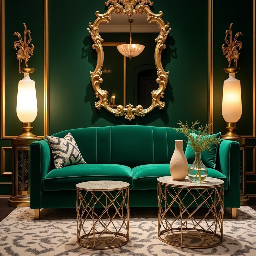 art deco living room