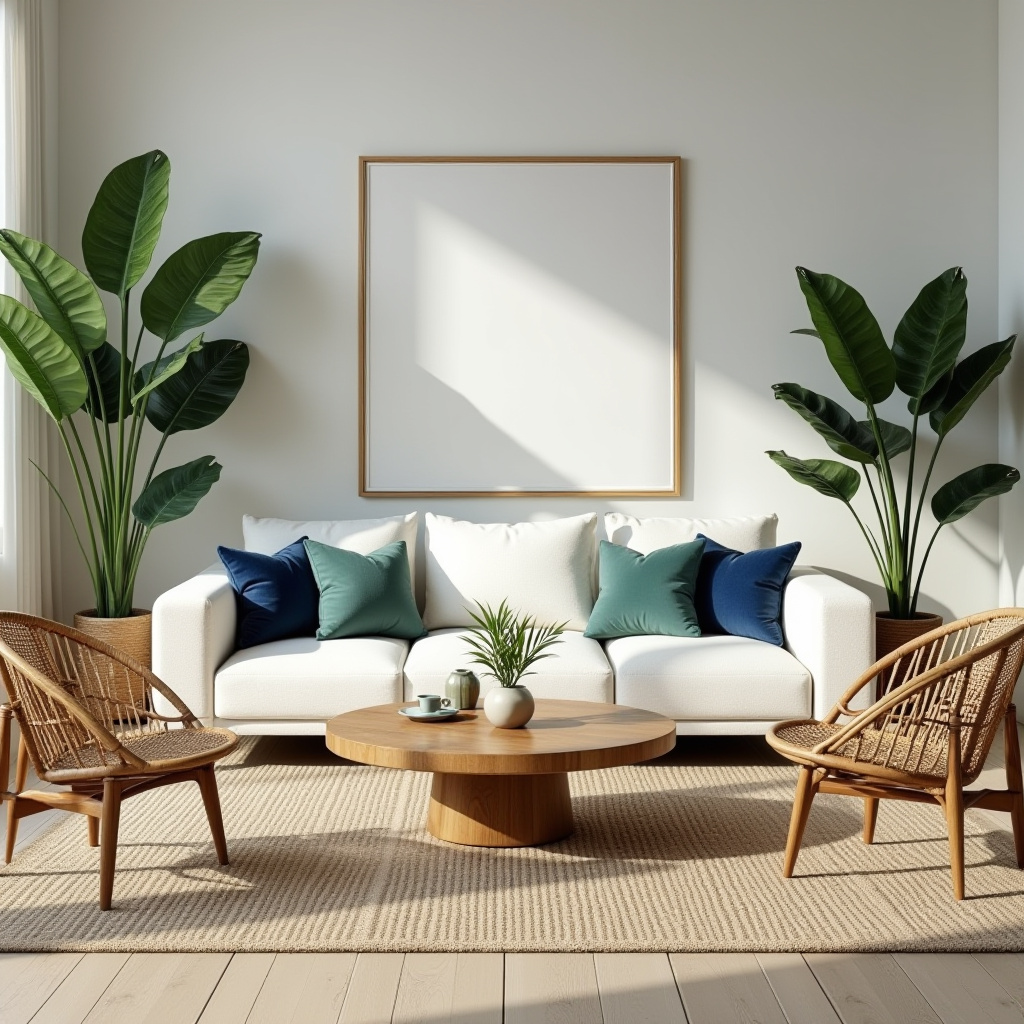 tropical modern living room