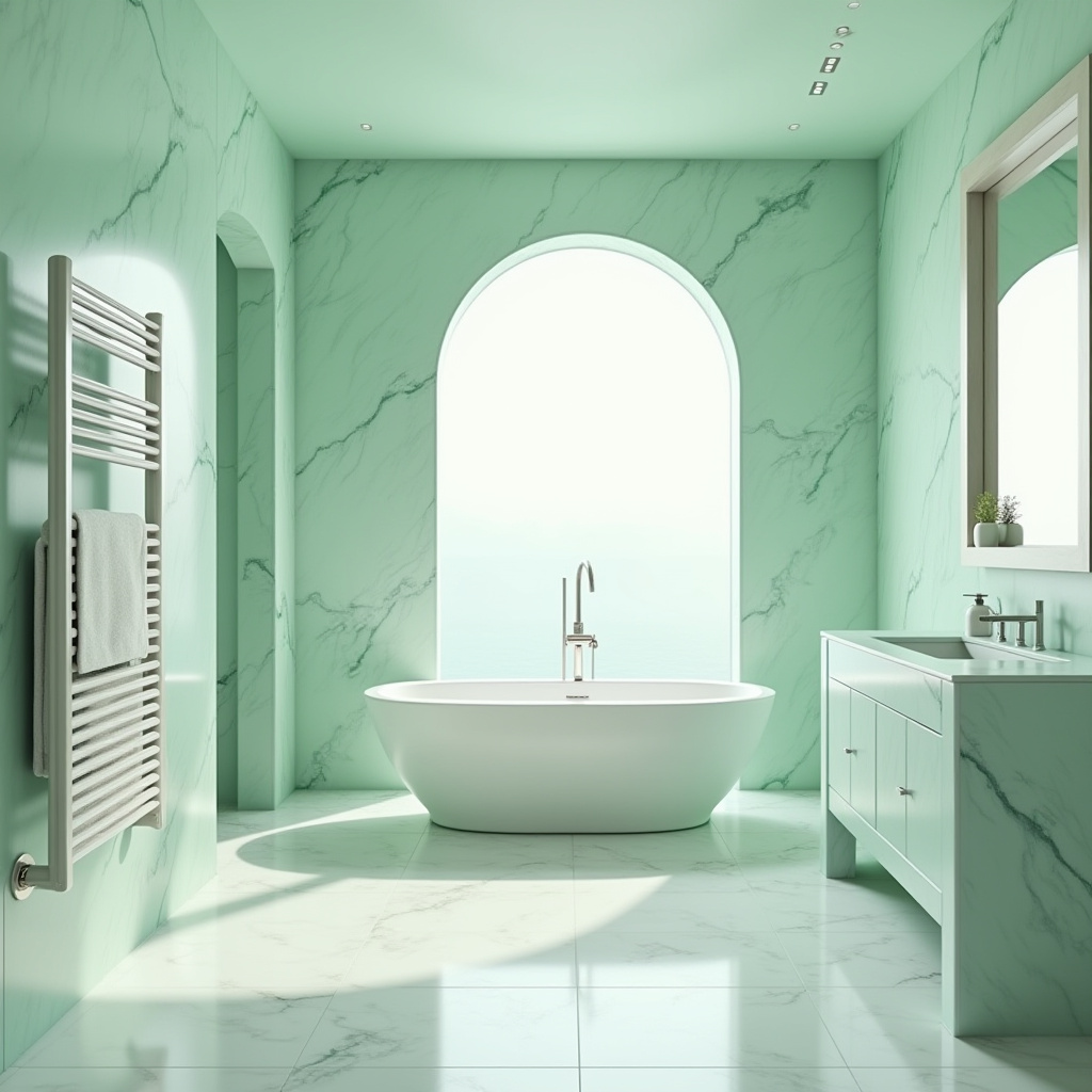 Luxury Mint Green Spa Bathroom