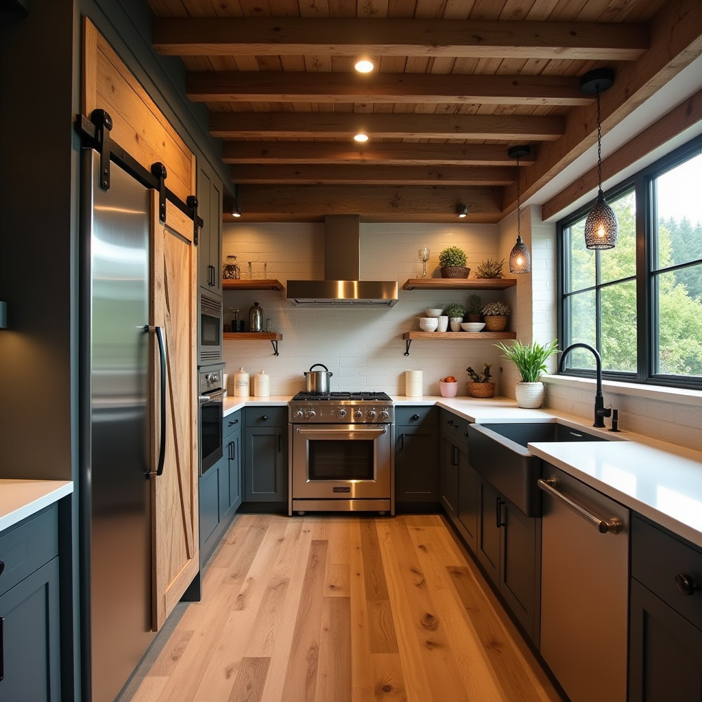 rustic modern kitchen