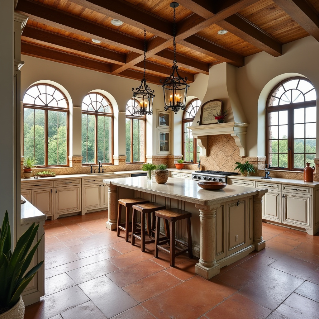 Mediterranean-Style Kitchen with Terracotta Accents