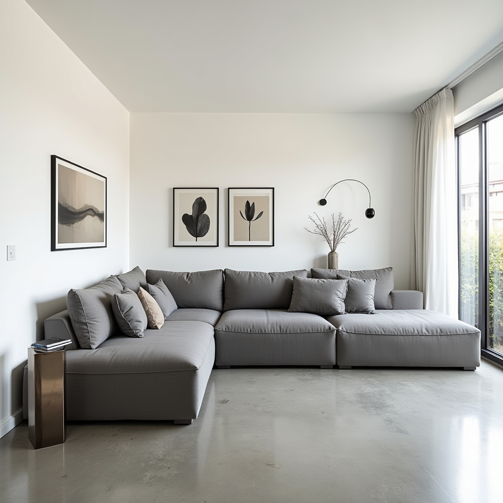 gray sectional living room 7