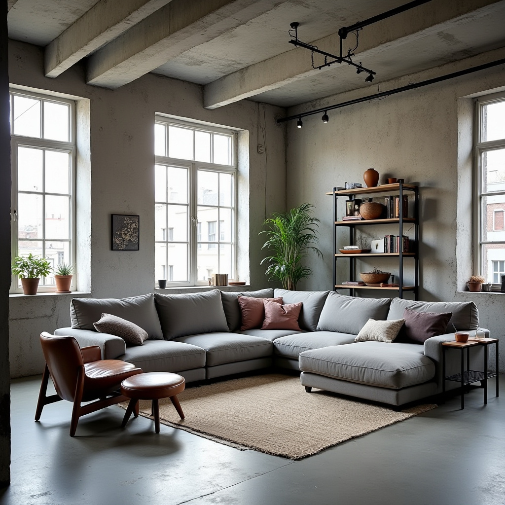 gray sectional living room 17