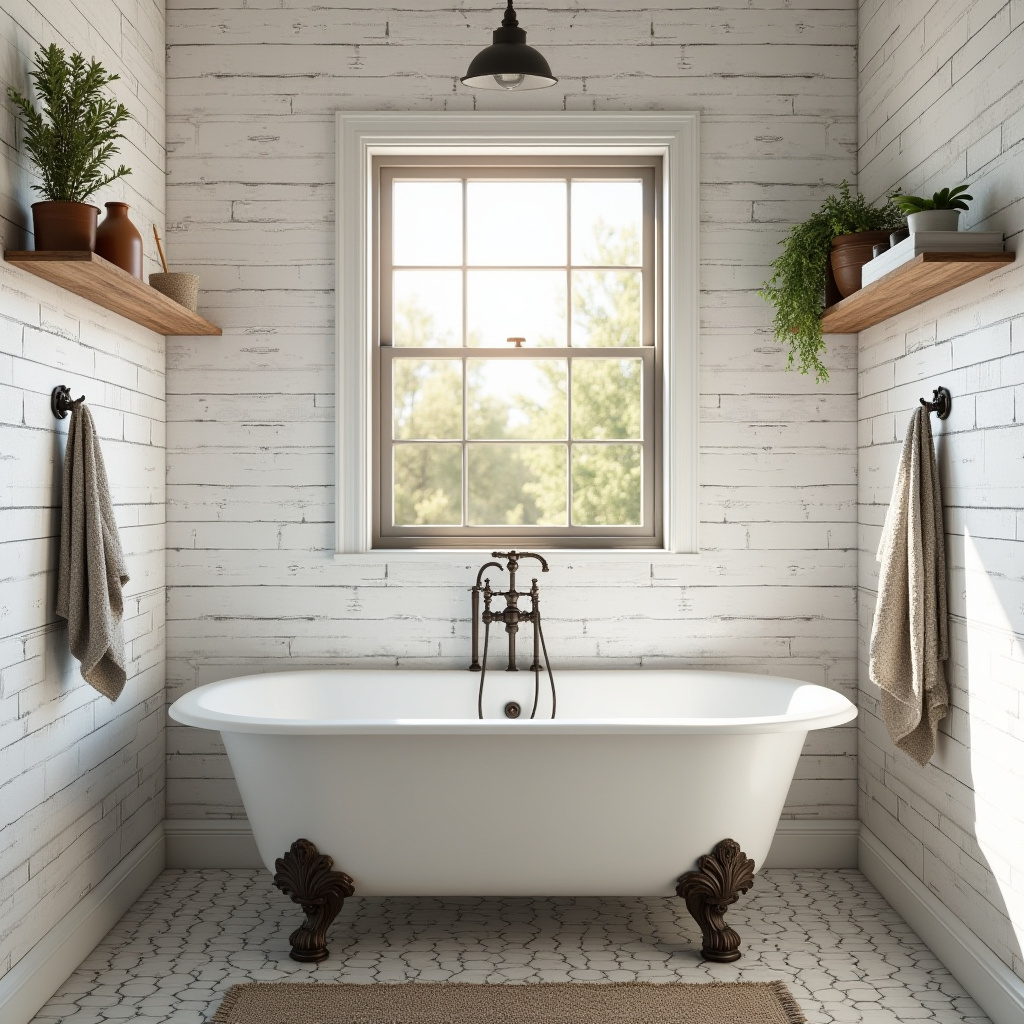 farmhouse bathroom tile 2