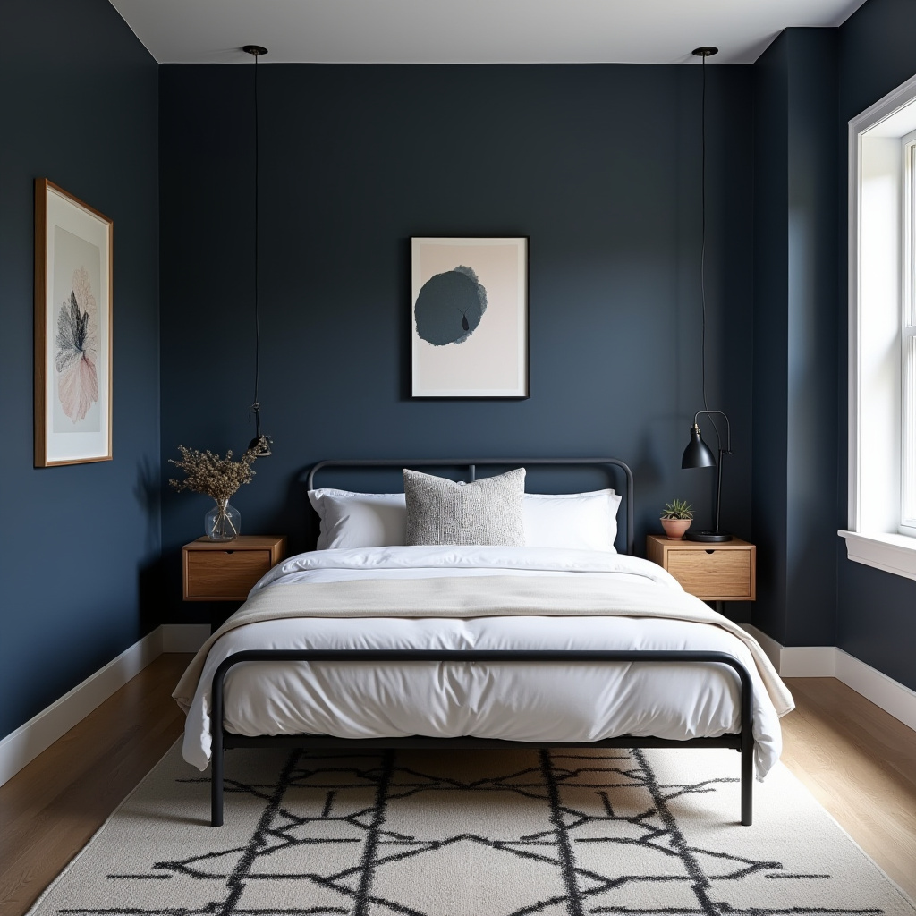 small bedroom paint colors deep navy