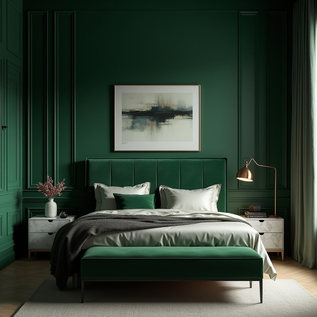 small bedroom paint colors emerald green