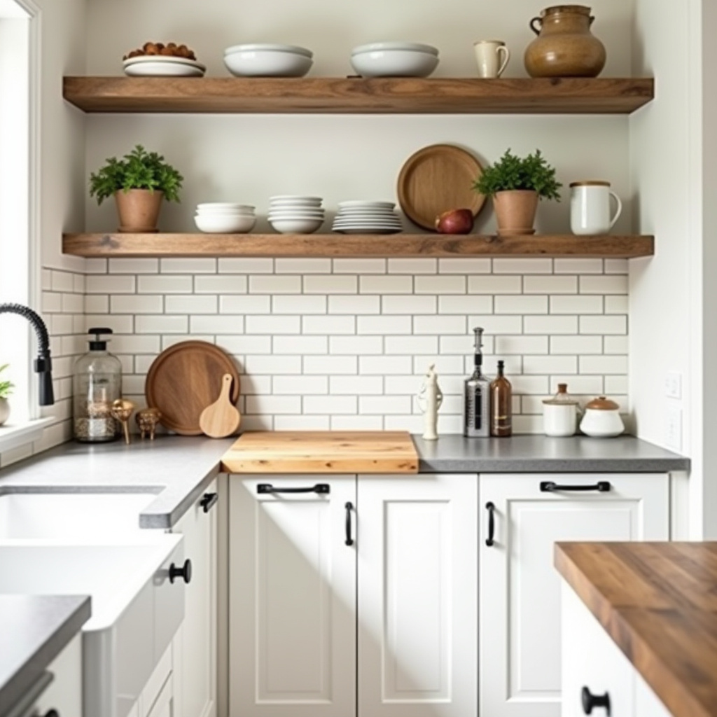 Modern farmhouse single wall kitchen