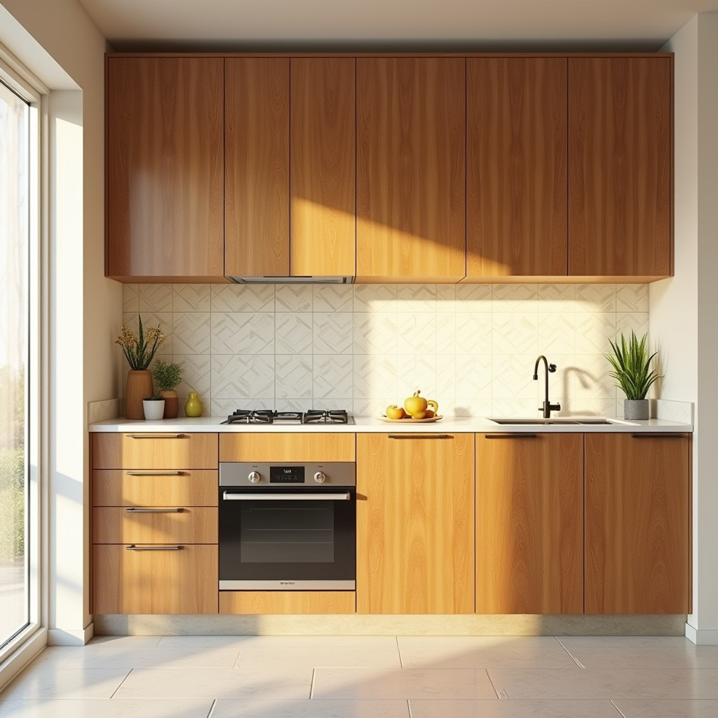 Mid-century modern single wall kitchen