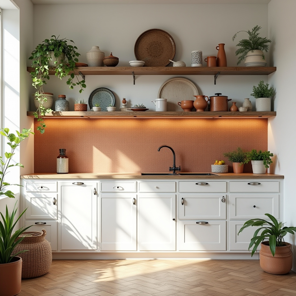 Bohemian single wall kitchen
