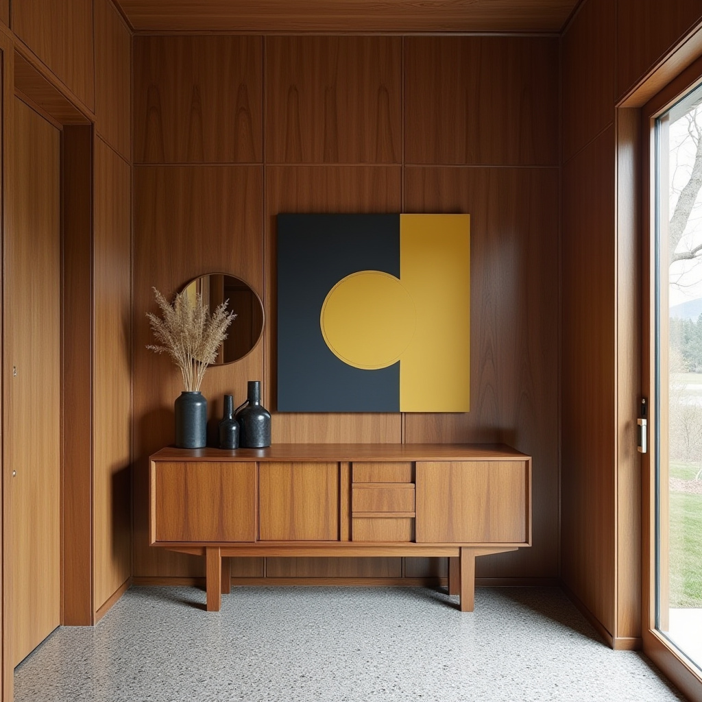 Mid-century modern hallway