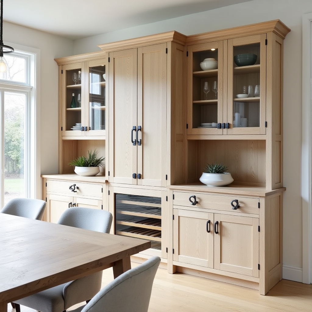 farmhouse style dining cabinets