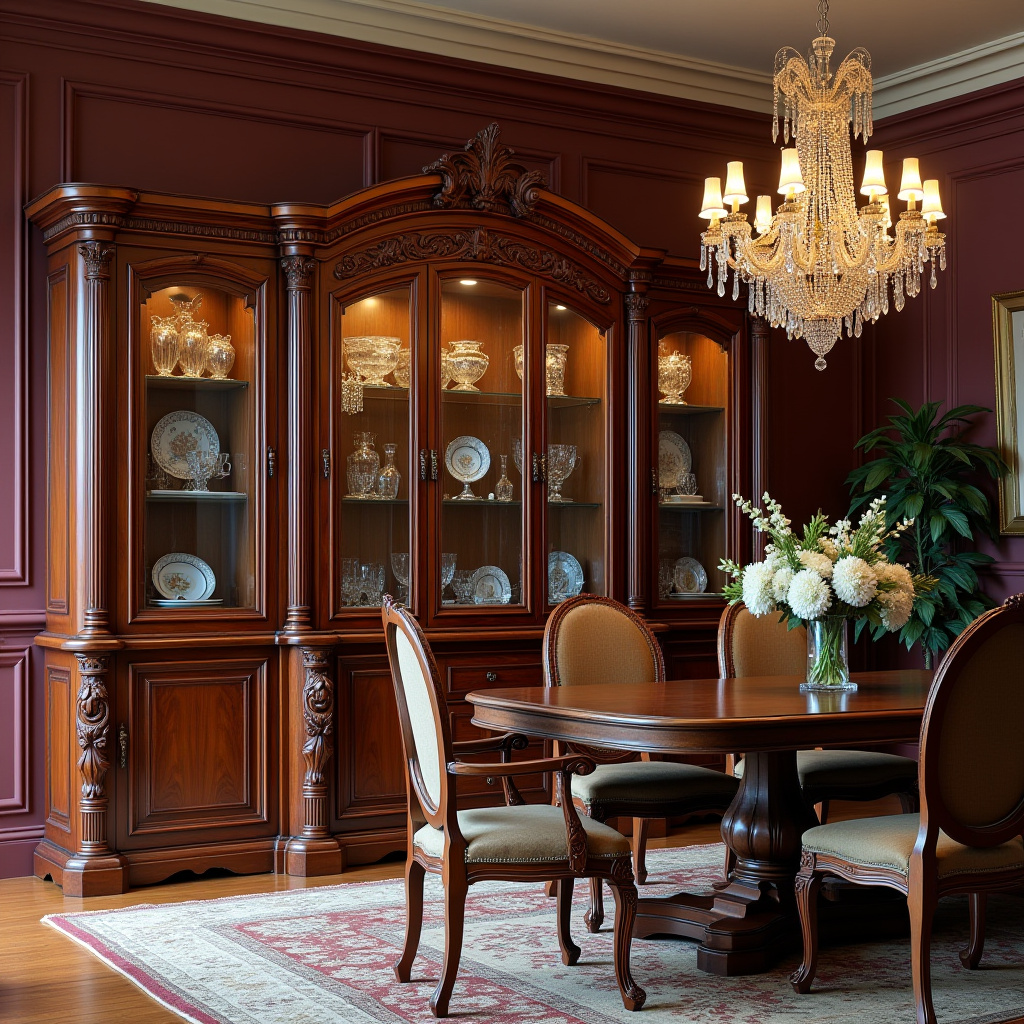 elegant mahogany dining room cabinets