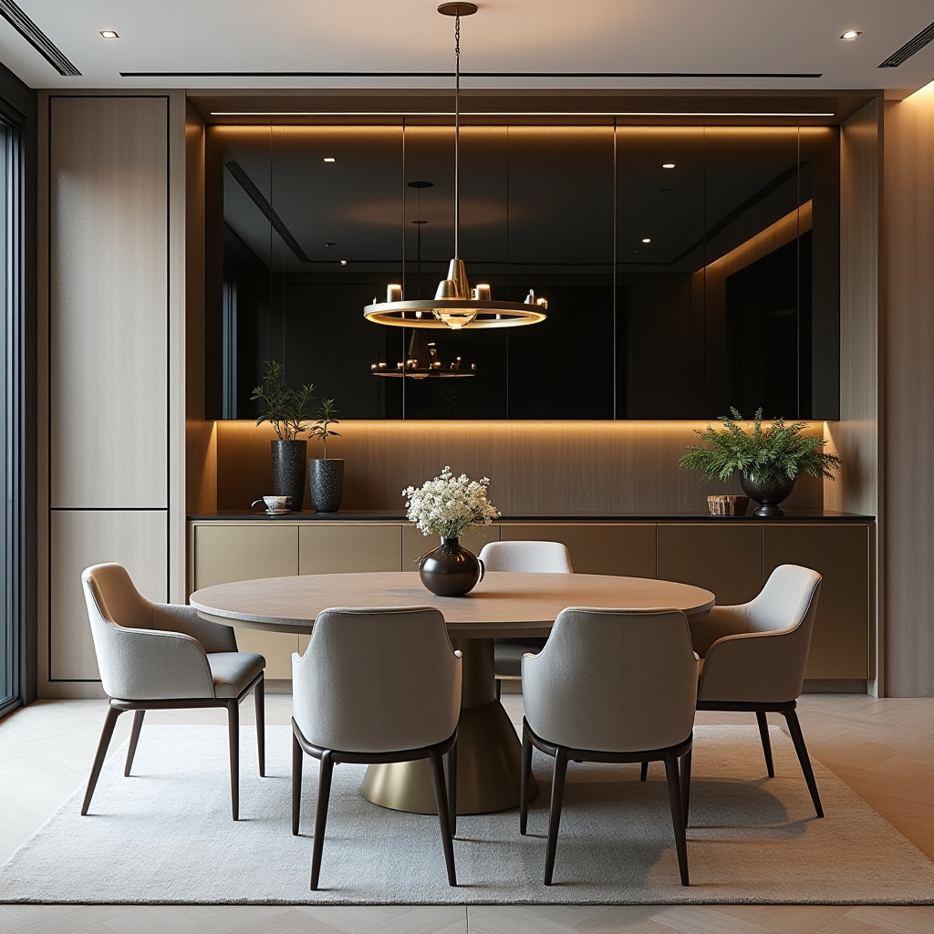 modern metal and glass dining cabinets