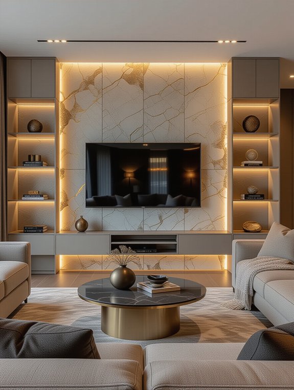 accent lighting around TV