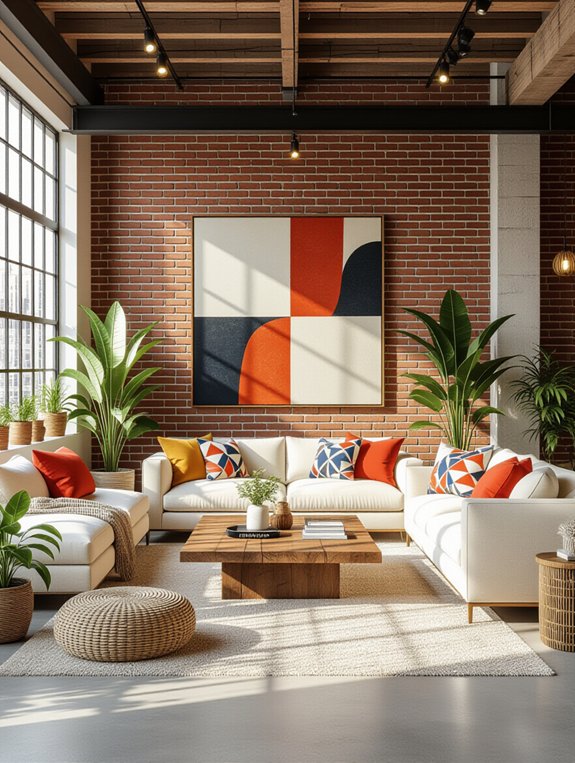 modern industrial chic living
