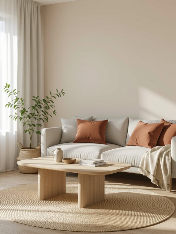 neutral shades for calming effect