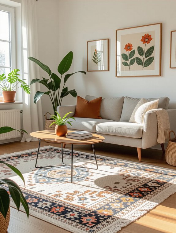define spaces with rugs