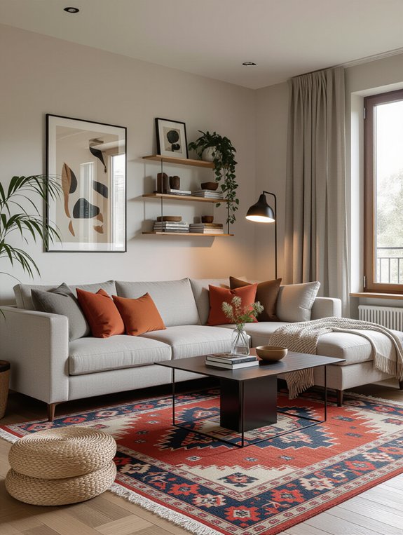 furniture arrangement for flow