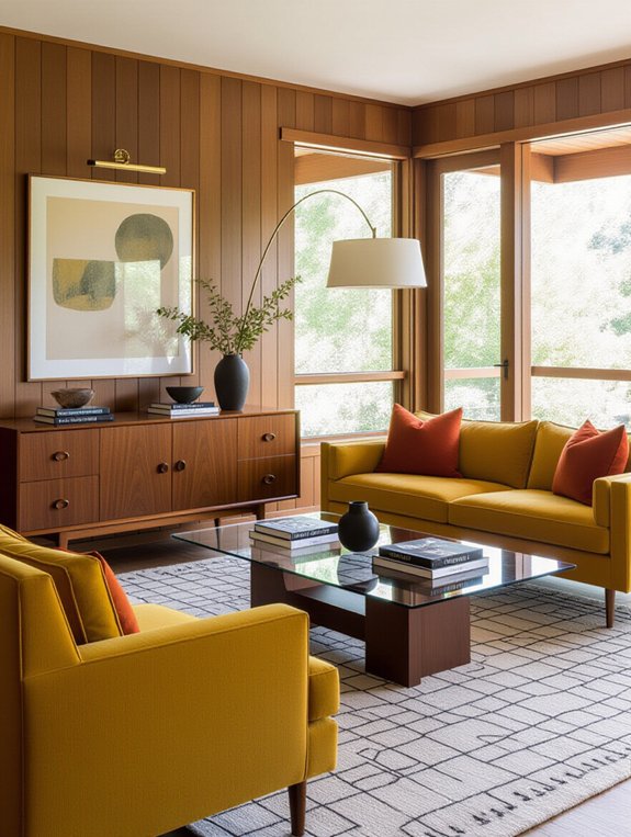 sophisticated mid century modern elegance