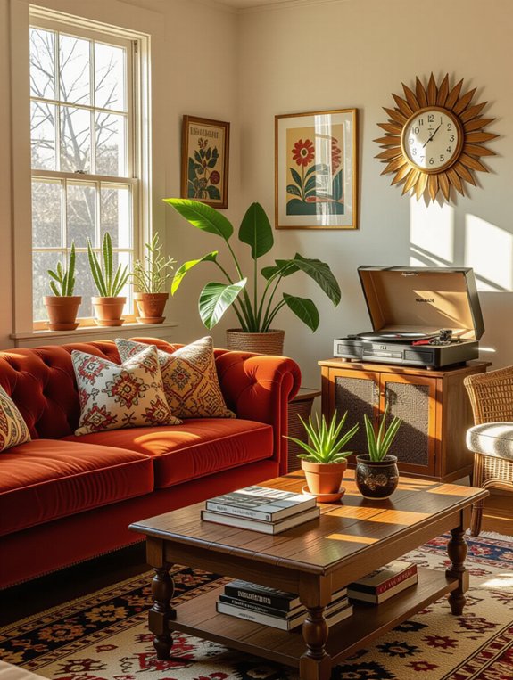 nostalgic retro living room