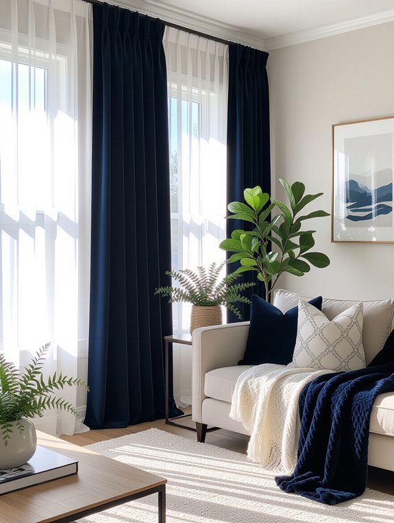 layered curtains enhance style