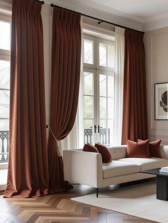 bold floor to ceiling drapes