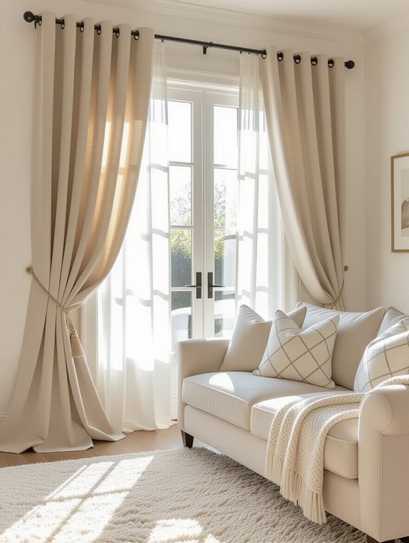 sleek modern grommet curtains