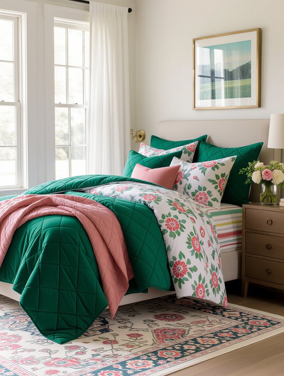 mixing bedding patterns creatively