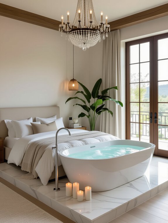 luxurious freestanding bathtub