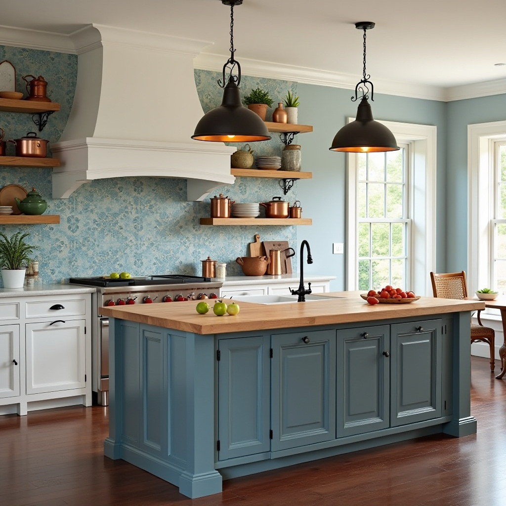 vintage colonial kitchen with modern features