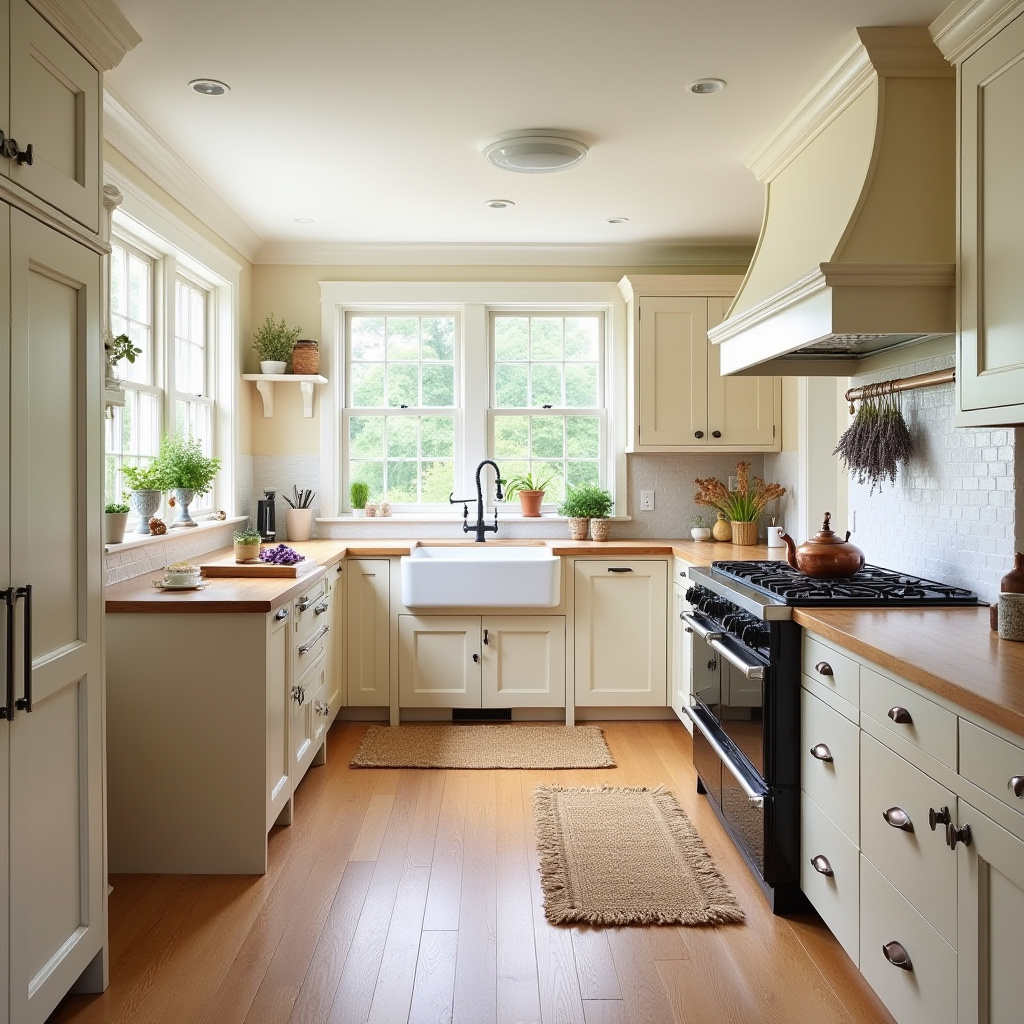 colonial kitchen with shaker cabinets