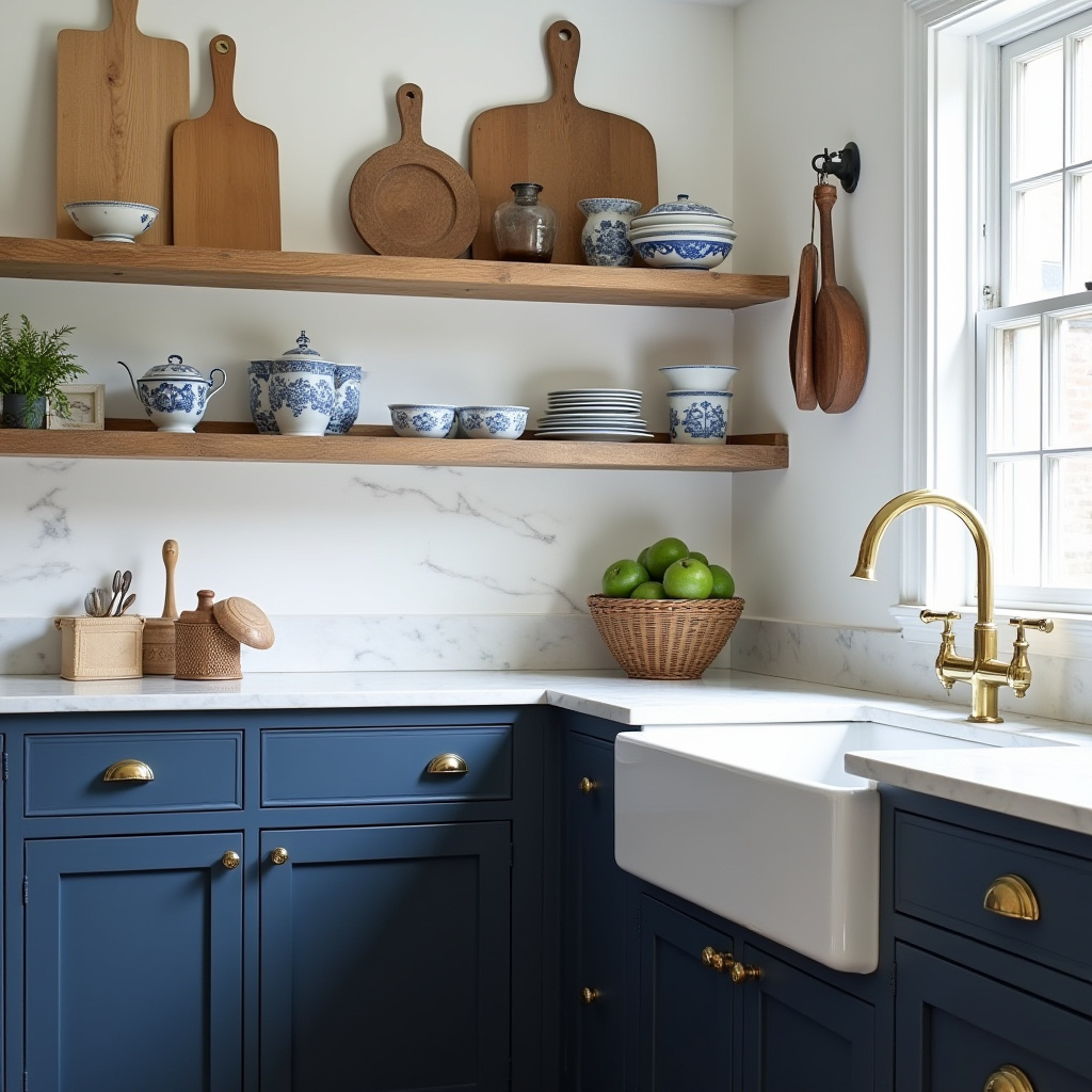 colonial kitchen with marble countertops