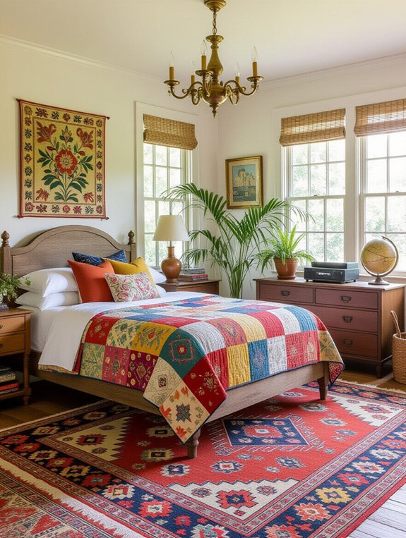 playful vintage bedroom charm